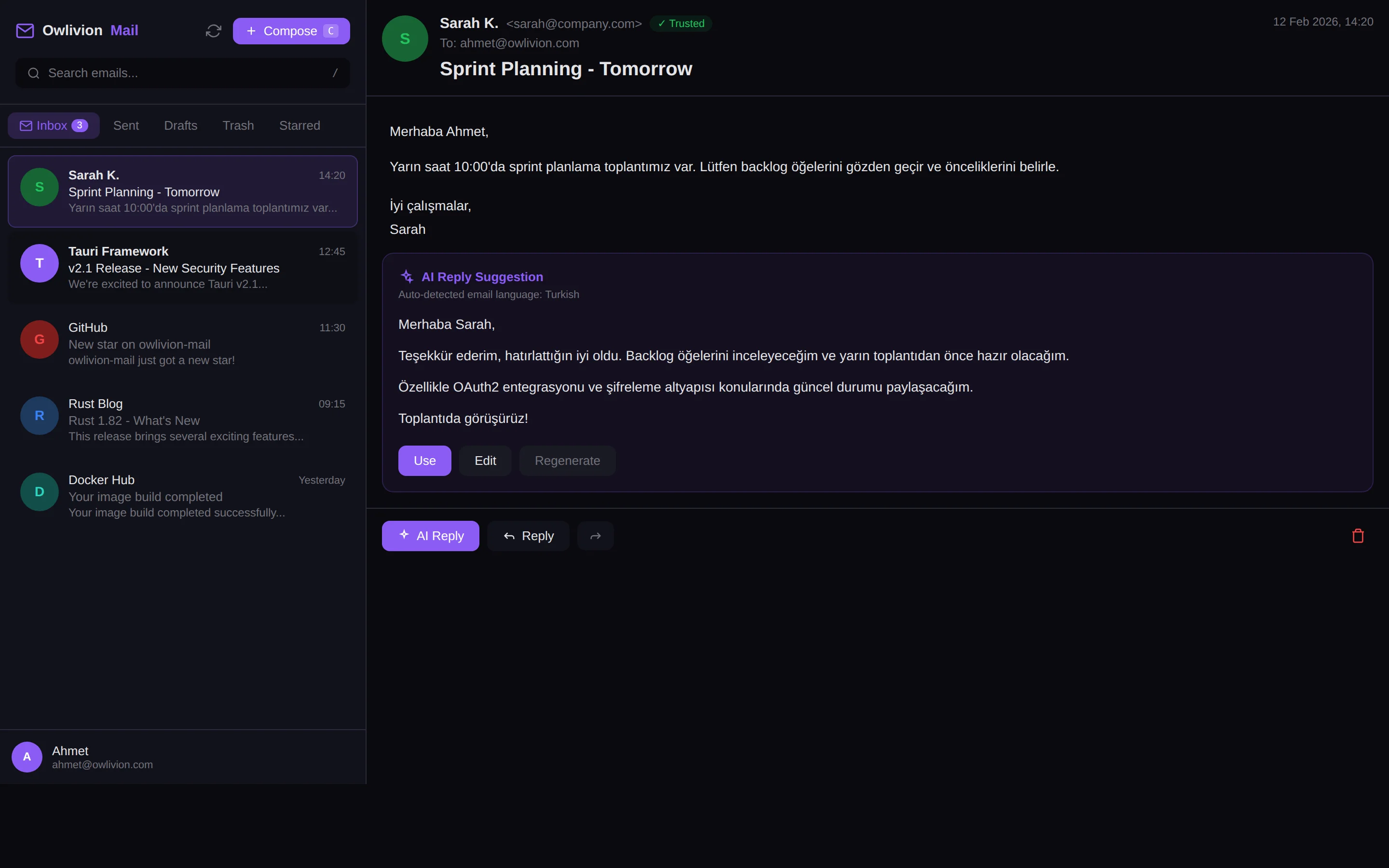 Owlivion Mail AI Reply
